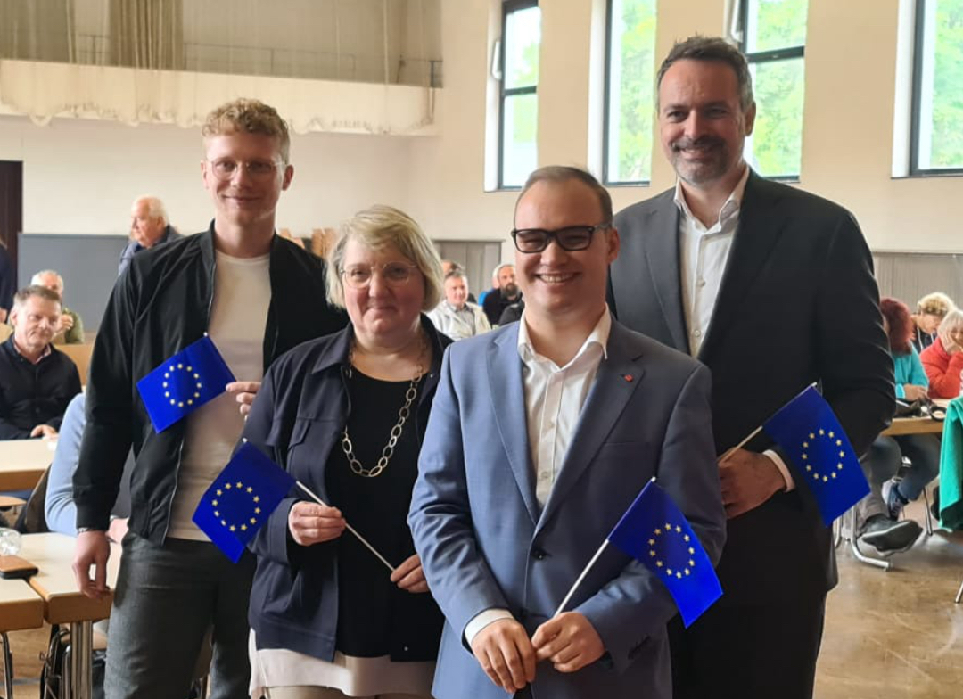 Sharepic Nominierung mit Davis Riedel, Katja Mast, René Repasi und Paul Renner